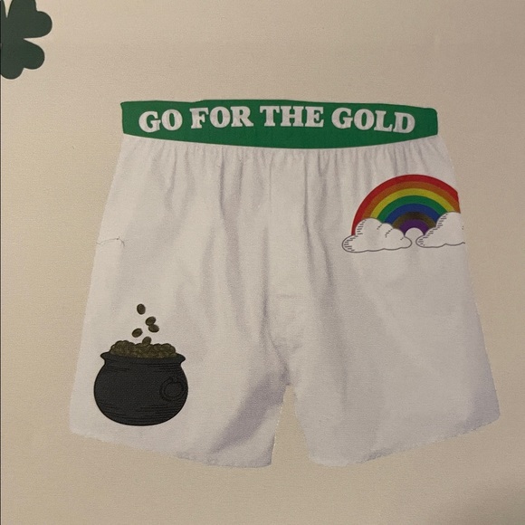 Special Thanks XL Boxer Shorts Set - Green/orange and White/green St Pattys day - Picture 4 of 6
